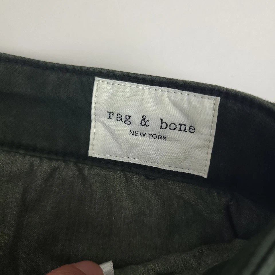 Rag & Bone Pants Mens 32x30 Green Action Loopback Chino Fit 2 Slim Mid Rise - Image 3 of 4