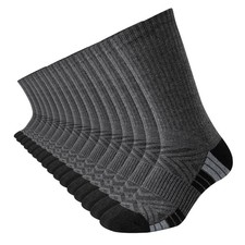 JOYN E 8 Pair Mens Thick Cushioned Athletic Crew Socks Breathable Moisture