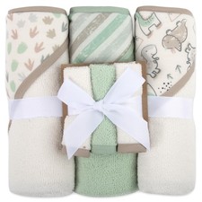 Hooded Baby Bath Towel and Washcloth 6 Piece Set for Newborns, Infants Todd...