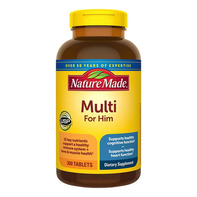 Nature Made Multivitamin For Him Tablets , 300 ct. (LARGE BOTTLE)