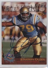 1996 Classic NFL Rookies Auto Jonathan Ogden #2 Auto HOF 18x4