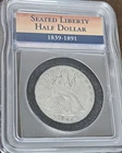 1855 Seated Liberty Half Dollar with Arrows Silver Coin