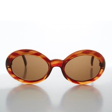 Oval Mod Retro Beatnik Vintage Sunglass - Mable