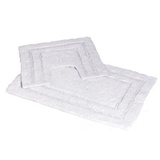 Image of Showerdrape Pinnacle White 2 Piece 100% Cotton Bath Mat Set