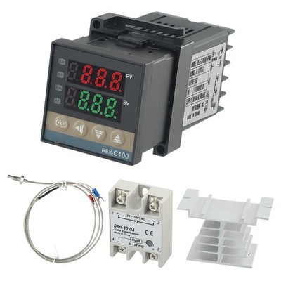 REX C100 Heat Sink Thermocouple Controller Set for Accurate Temperature Control