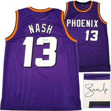 SALE! Phoenix Suns Steve Nash Signed Purple Jersey Beckett Witness