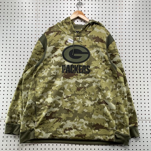 Green Bay Packers Nike On Field Camo Sweatshirt Mens 3XL Green Troops 28x30.5