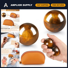 Chinese Stress Relief Baoding Balls Set of 2, Tigers Eye Hand Exercise Balls, 1.