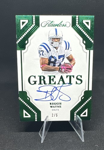 Reggie Wayne #5 2023 Panini Flawless Greats card