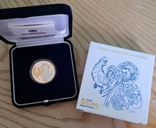 5 Euro Vatican 2022 - The Twelve Apostles St. Peter Silver and Gold