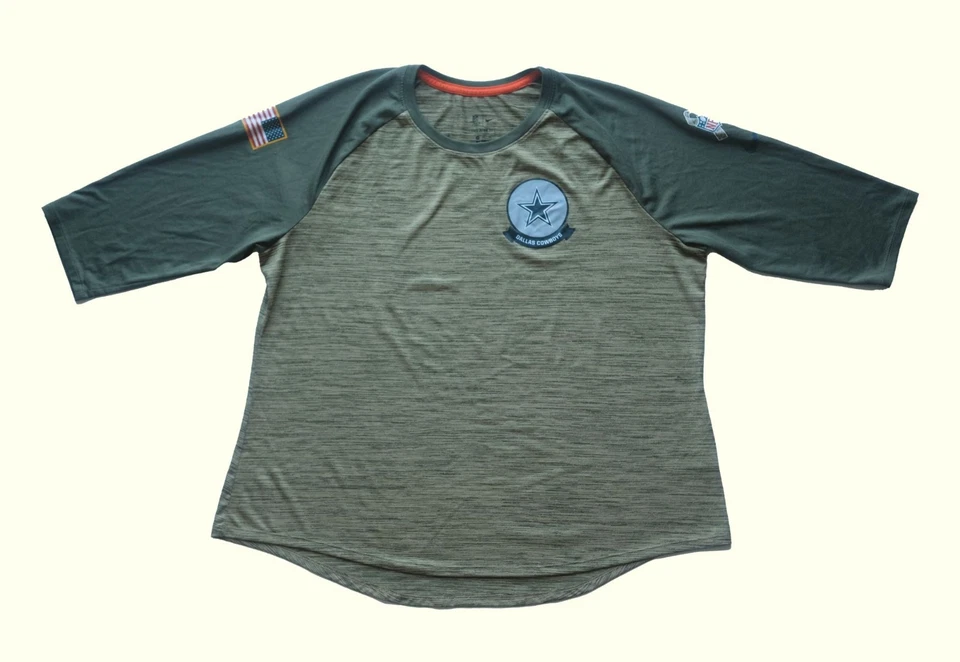 NIKE NFL DALLAS COWBOYS FOOTBALL MILITARY VETERANS ACTIVE CAMO T SHIRT WMNs 2XL - Image 2 of 4