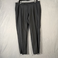 calvin klein mens dress slacks Silky Gray Size 36x30 Preppy Office Formal Rayon