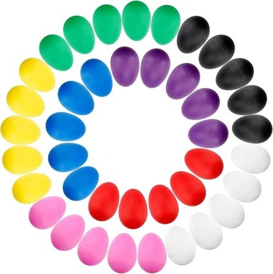 40PCS Plastic Easter Egg Shakers Percussion Musical Maracas with Storage
