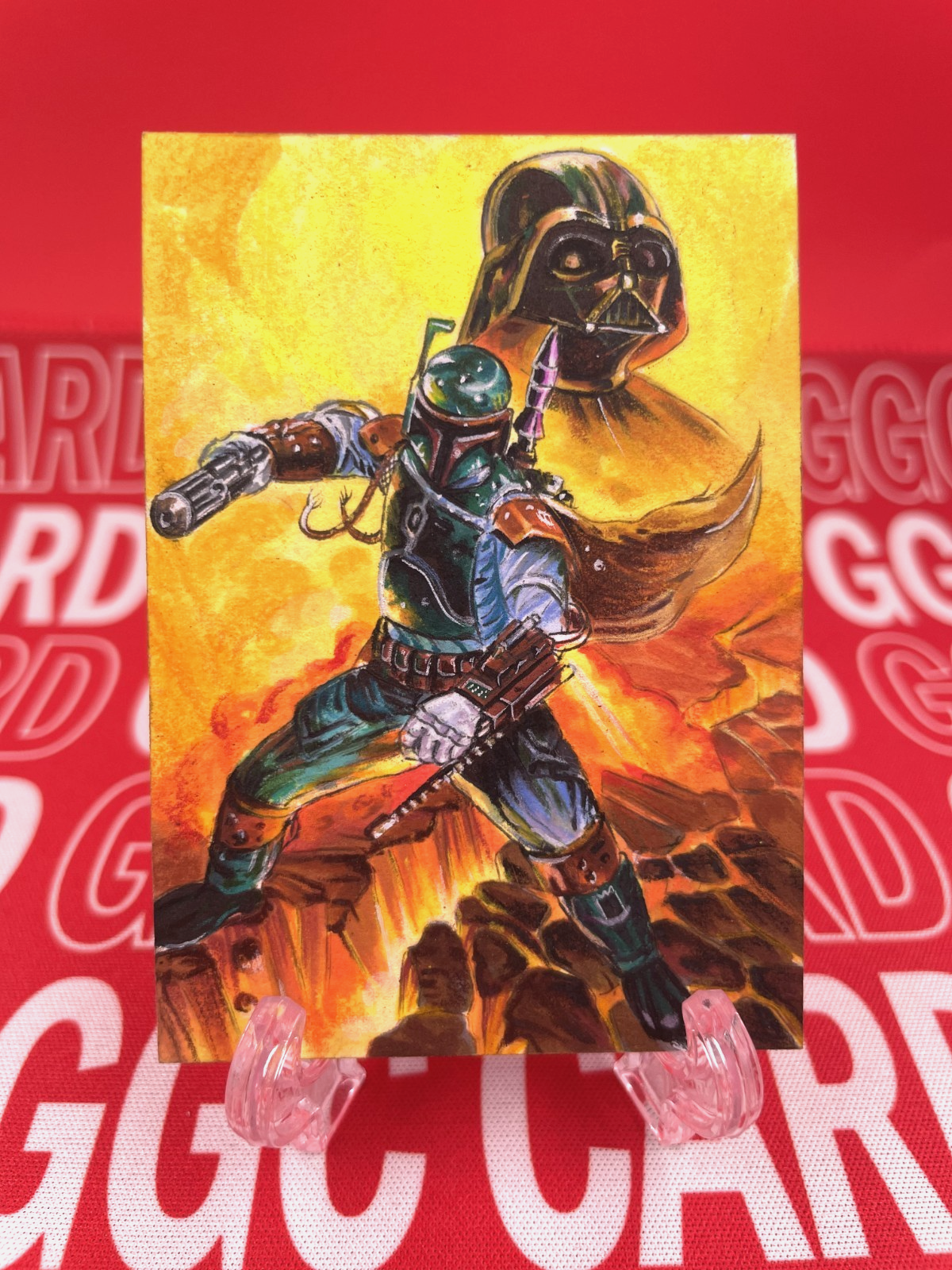 GGC Studio Star Wars Darth Vader & The Mandalorian Artist Auto Sketch Card 1/1