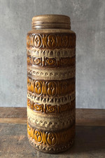 Vintage Scheurich Fat Lava Floor Vase 41cm MCM West German Ceramic