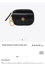 Tory Burch Key Fob with Monogram Card Case Black