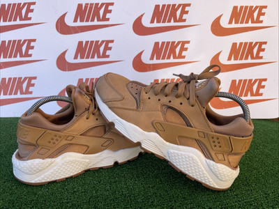 RARE VINTAGE 2017 NIKE AIR HUARACHE FLAX WHEAT RUN SNEAKERS SNEAKER UK 7.5 VGC