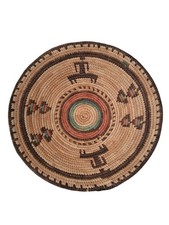 Vintage African Hausa Nigerian Shallow Hand Woven Tribal Basket