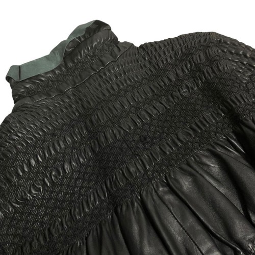 Red Valentino leather jacket, sheepskin, gathered, ruffled, 3/4 sleeve good - Picture 7 of 24
