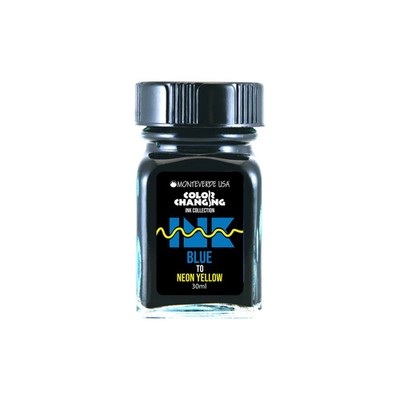 Monteverde USA Farbwechsel 30ML Tintenflasche Blau bis Neongelb