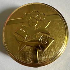 Pyx with Bread, Fish and Cross Design gold plated
