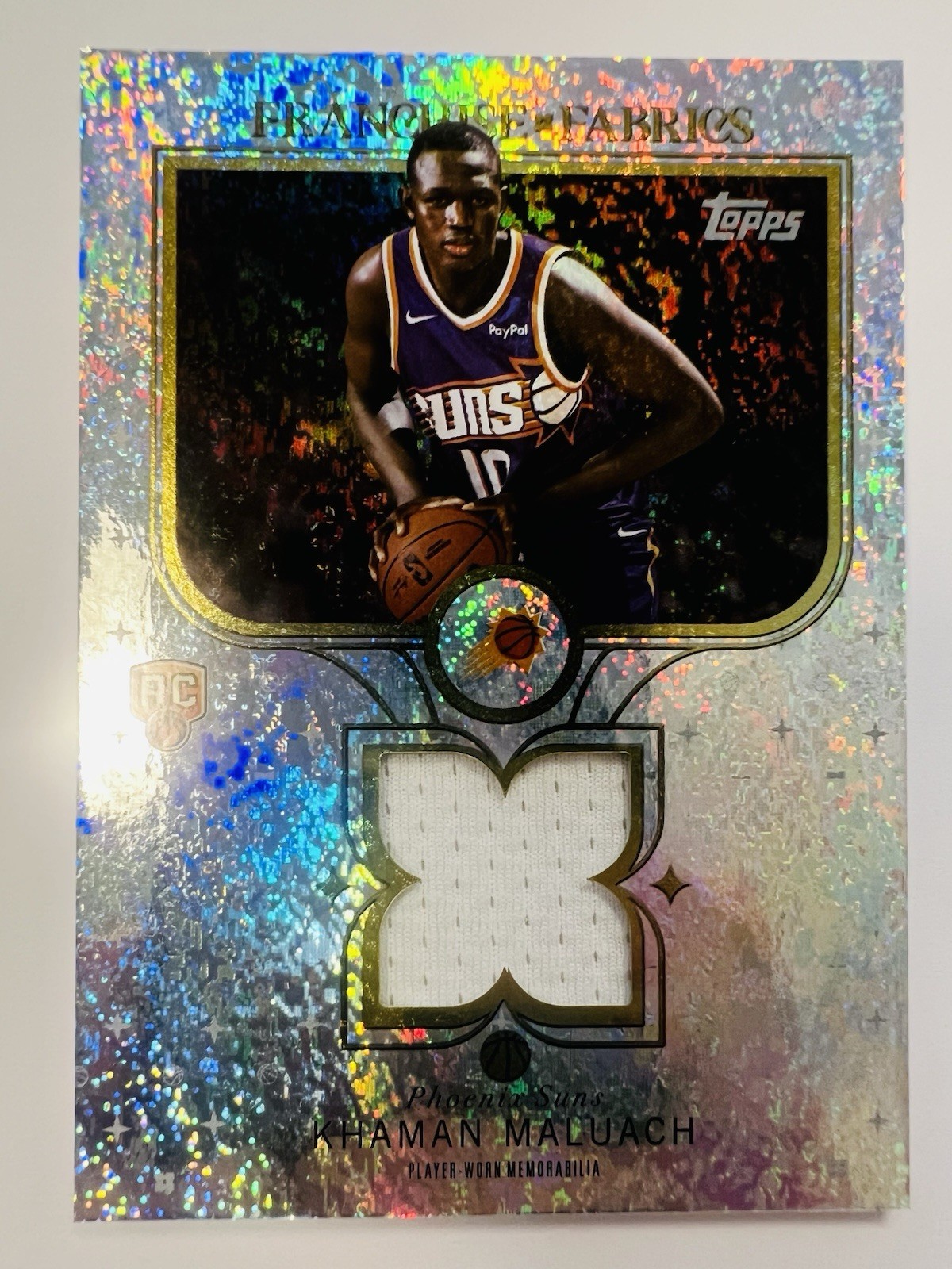 2025-26 Topps Khaman Maluach Rookie - Franchise Fabrics Silver Foil Relic Rare