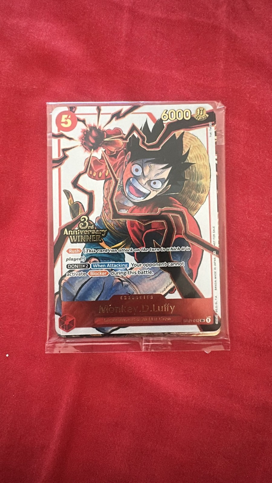 3rd Anniversary Foil Stamped Winner Pack - Sealed - Monkey.D.Luffy, Ace & Sabo