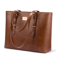 Laptop Bag for Women, Structured Leather Computer Bag, Professional Work Tote...