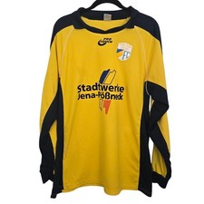 Vintage FC Carl Zeiss Jena Soccer Jersey Mens XL Yellow Long Sleeve Pro Touch