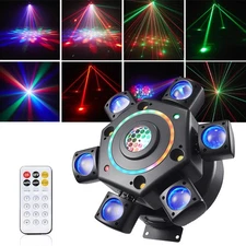 6 Arms Stage Light LED Moving Head Beam Light DMX Bee Eye Laser DJ Disco Party
