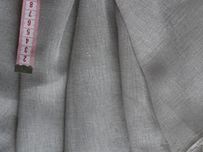 Gardinenstoff hellgrau Webware grob Leinenoptik  Meterware