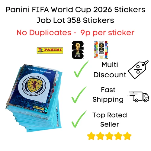 Panini FIFA World Cup 2026 Stickers - Job Lot 358 Stickers - NO DUPLICATES