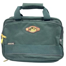 RICARDO OF BEVERLY HILLS GREEN SANTA CRUZ TRAVEL BAG TOILETRY STORAGE HANGS EUC