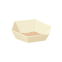 PräSentköRbe Sechseckig Wellen Creme | Klein I Ø 265 Mm I 202X195X52-92 Mm