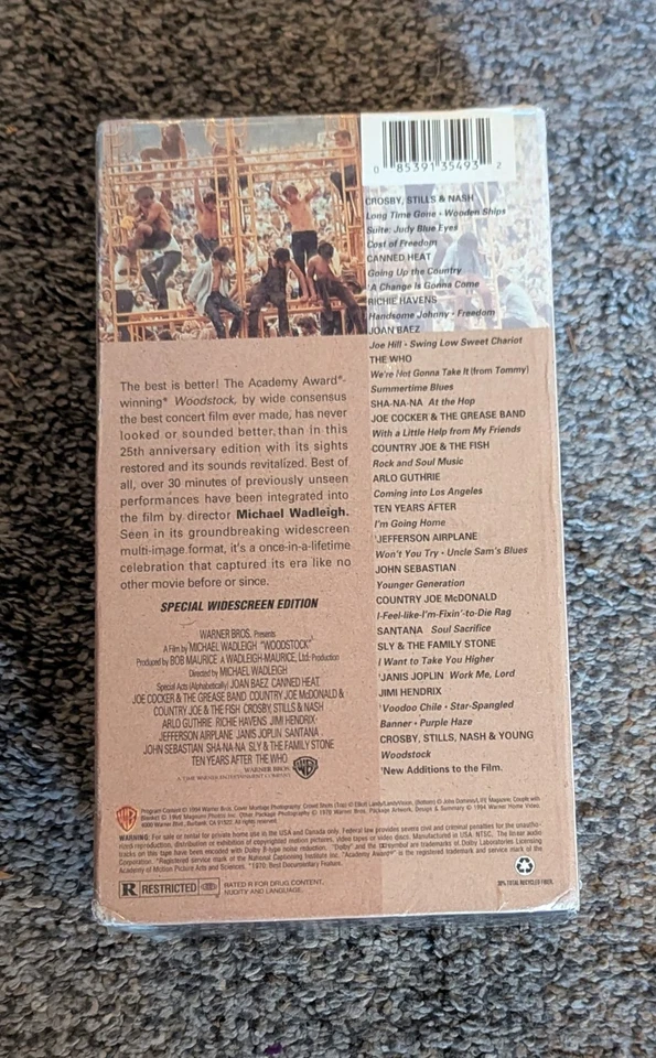 Woodstock: 3 Days Of Peace And Music Directors Cut, VHS, 2 Cassettes, SEALED NEW - Image 2 of 2