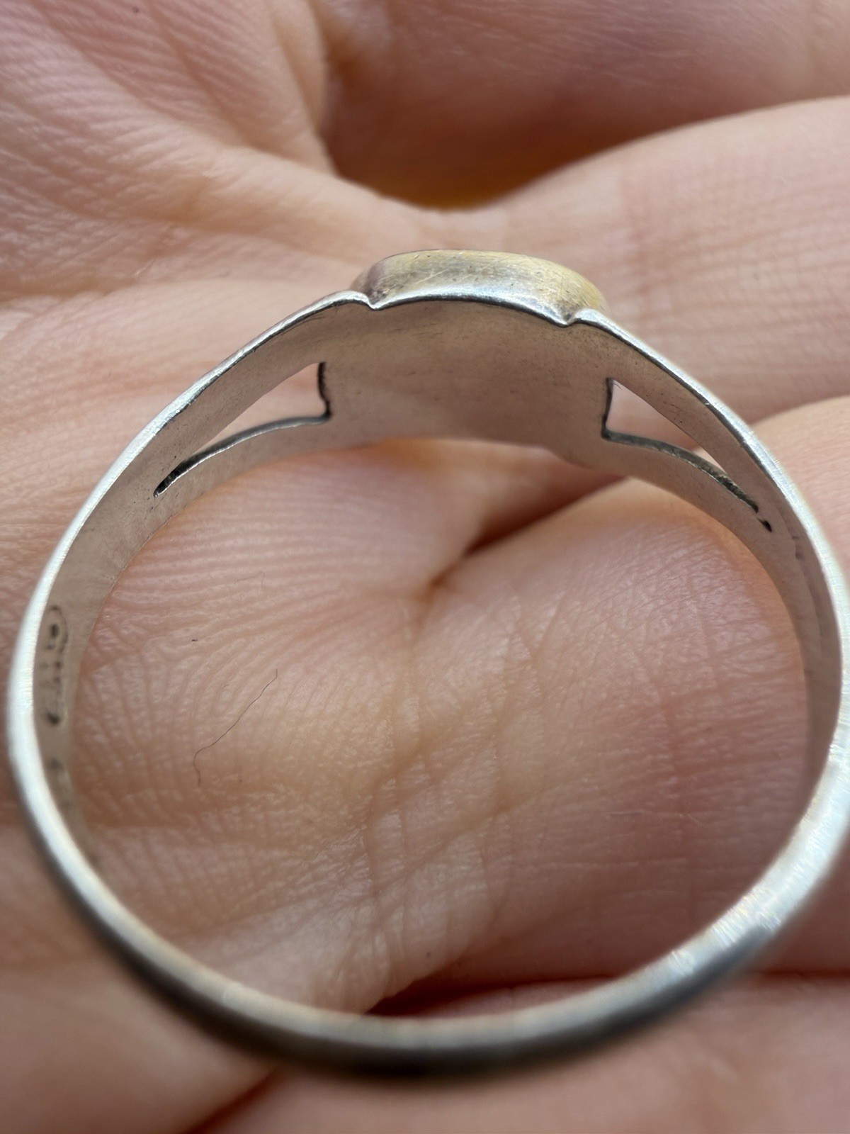 sterling silver ring features a natural tiger's eye Uk Size L#149 image 8