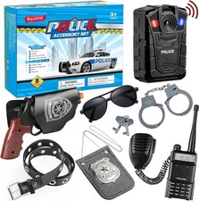Deluxe All-in-One Police Accessories Role Play Set for Kids, 01, Navy Blue