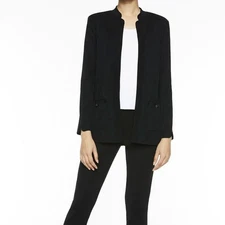 Ming Wang Knit Jacket Cardigan Womens L Large Luxury Corpcore Textured Old Money