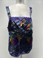 Victorias Secret Cami Sleeveless Lace Top Vintage 90s Gold Label Purple Large