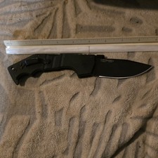 Cold Steel AK-47 Plain Drop Point Pocketknife CTS XHP Synthetic Black Handle