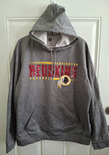 NFL Team Apparel Washington Redskins Hoodie Pullover Men's Large Heather Gray