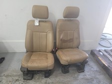 2011-2016 Ford F250350sd Tan Leather Front Bucket Seat Pair Drvpass