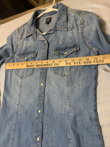 Gap Mädchen Langarm Jeanskleid Medium Wash Größe: 2XL (14-16) Neu mit Etikett T3 - Bild 5 von 11
