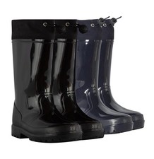 Kids Girls Boys Wellies Wellington Twin Tread Rainboot Non Slip Waterproof Shoes