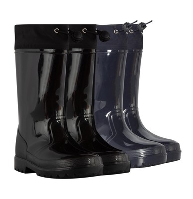 Kids Girls Boys Wellies Wellington Twin Tread Rainboot Non Slip Waterproof  Shoes UK