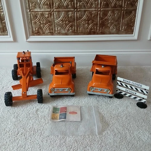 Vintage 1956 Tonka State Hi-way Dept Trucks lot.