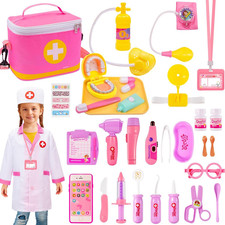 Doctor Kit for Toddlers 3-5, Dentist Play Set with Teeth for Kids Pretend Play G