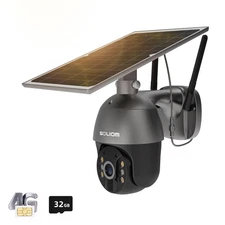 SOLIOM S600 3G/4G LTE Solar Powered Cellular Security Camera Wireless Outdoor...