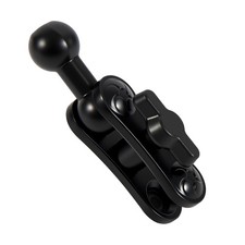 Cadbibe Aluminum Double Socket Arm with 1.69 Inch Ball Adapter, Black