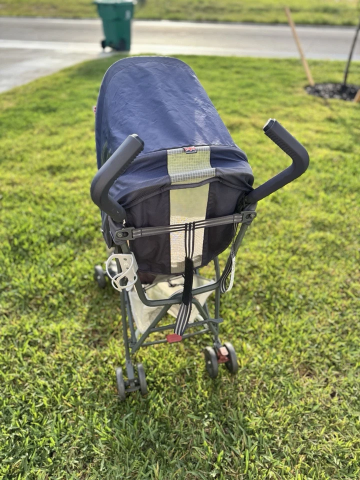 MacLaren Mark 2 Lightweight Umbrella Stroller - Blue/Silver - Image 3 of 4